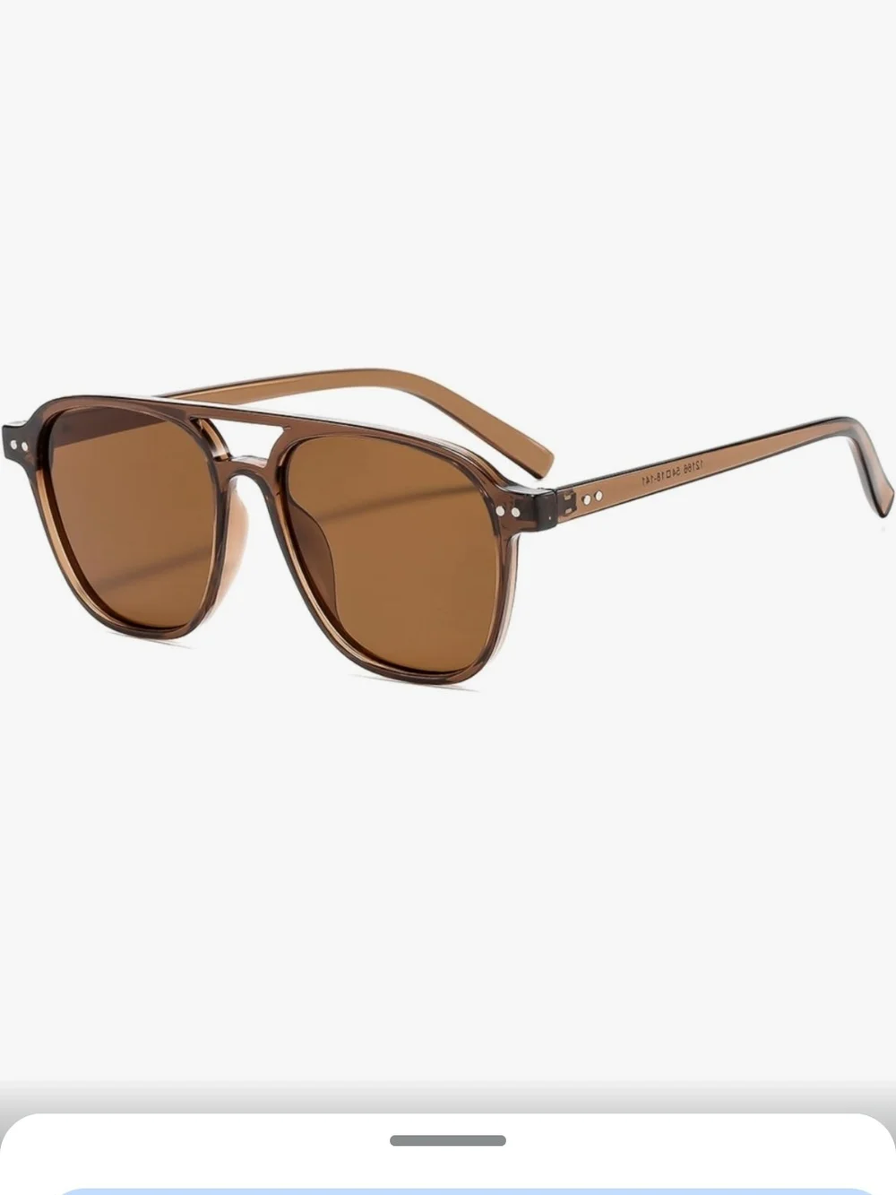 Unisex Aviator Sunglasses with Brown Lenses